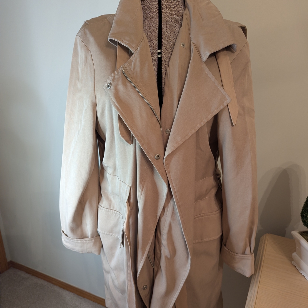 All Saints Tan Trench Coat